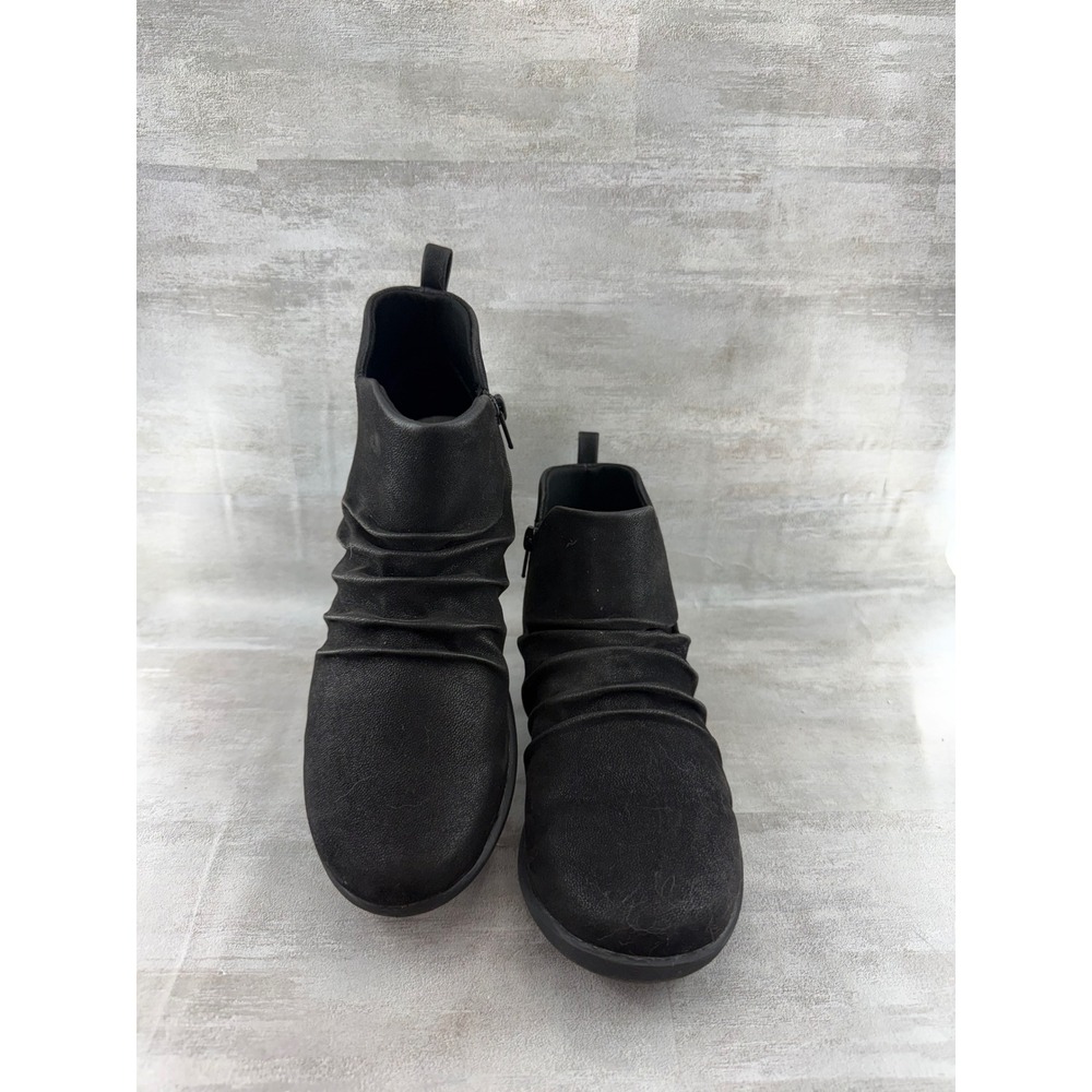 Clarks Cloudsteppers Sillian 2.0 Pace Black Ruched Ankle Boots Women Sz 8.5M